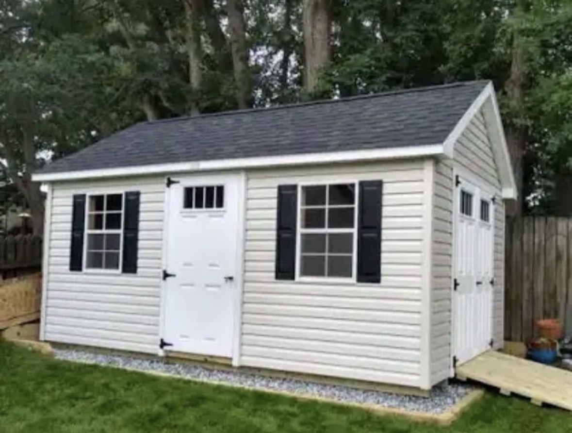 Dark Wood with White Trim