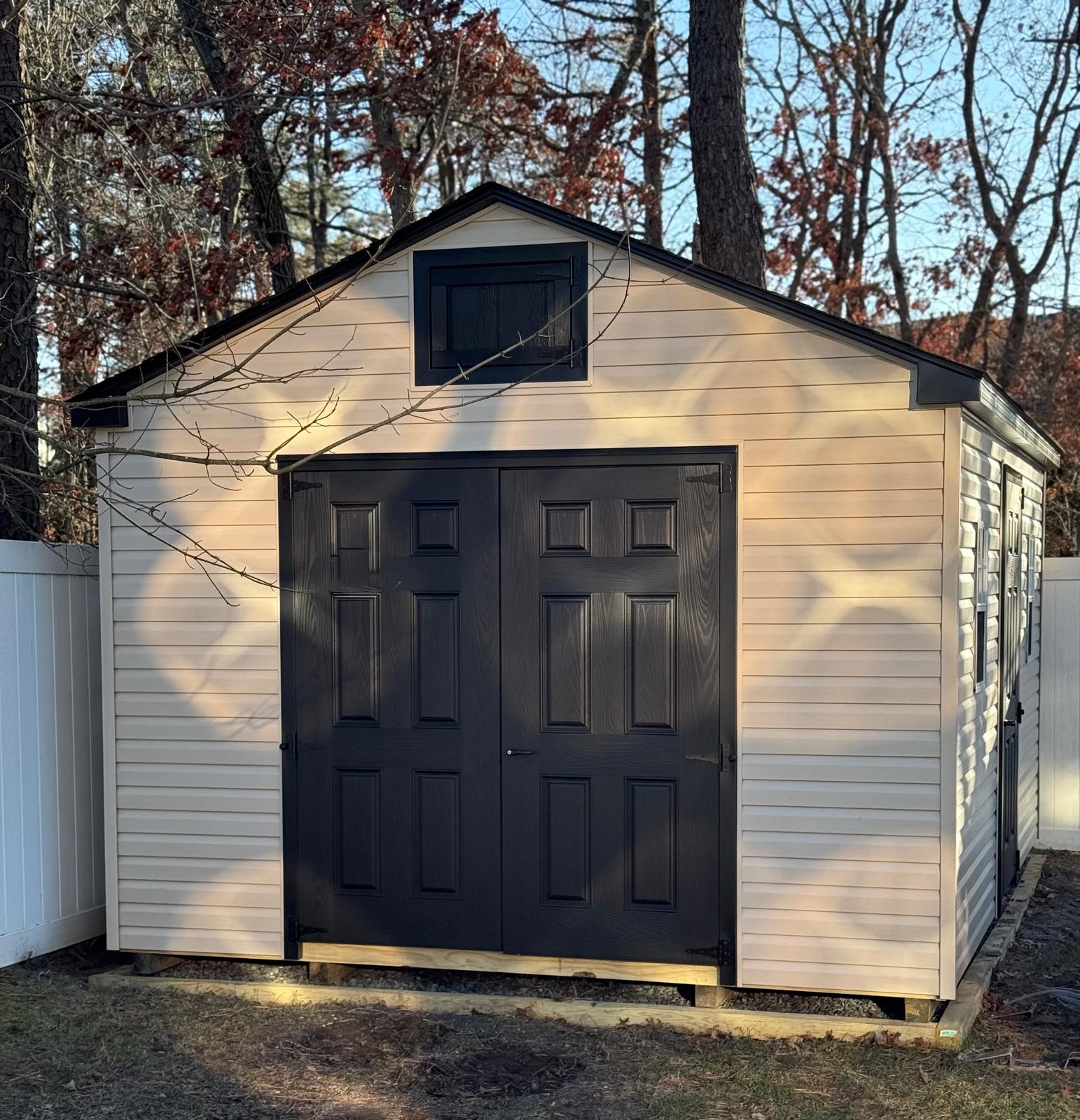 Beige A-Frame with Loft Window